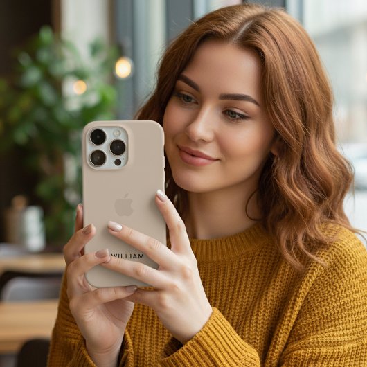 Personalisierter Beige iPhone Case mit benutzerdef Hülle