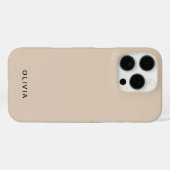 "Personalisierter Beige iPhone Case mit individuel (Rückseite (Horizontal))