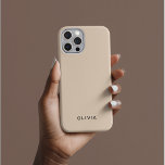 "Personalisierter Beige iPhone Case mit individuel<br><div class="desc">Fügen Sie mit diesem personalisierten Beige iPhone-Gehäuse Ihren täglichen Essentials eine Touch Eleganz hinzu. Mit einem sanften, stilvollen Rosa-Hintergrund und Ihrem individuelle Name in einem schicken Schriftart ist dieses Gehäuse perfekt geeignet, um Ihren einzigartigen Stil zu zeigen. Es ist für Schönheit und Langlebigkeit konzipiert und bietet einen hervorragenden Schutz für...</div>