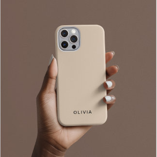 "Personalisierter Beige iPhone Case mit individuel
