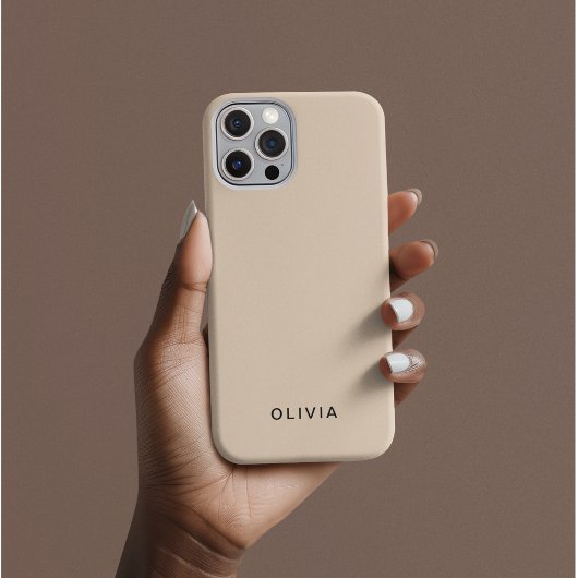 "Personalisierter Beige iPhone Case mit individuel