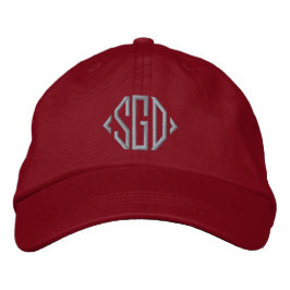 Personalisierter beigefarbener mit Monogramm Maron Bestickte Baseballkappe