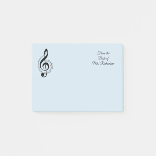 Personalisierter Beitrag von Blue Music Post-it Klebezettel