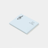 Personalisierter Beitrag von Blue Music Post-it Klebezettel (angewinkelt)