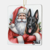 Personalisierter belgischer Malinois Hund mit dem  Keramikornament (Links)