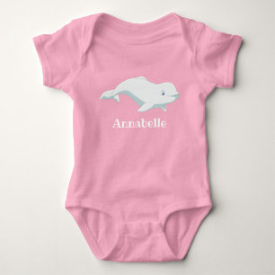 Personalisierter Beluga Whale Arktischer Ozean Baby Strampler