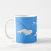Personalisierter Beluga Whale Blau und Weißer Ozea Kaffeetasse (Links)