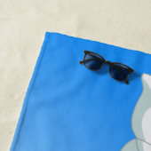 Personalisierter Beluga Whale Blau, Weißer arktisc Strandtuch (Beispiel)