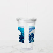 Personalisierter Beluga Whale und Blaues Herz in d Acryltrinkbecher (Rechts)