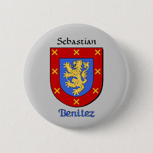 Personalisierter Benitez Historischer Schild Button