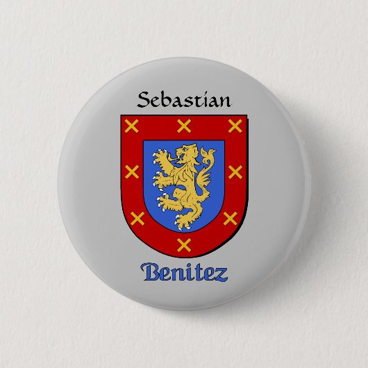 Personalisierter Benitez Historischer Schild Button (Vorderseite)