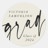 Personalisierter benutzerdefinierter Abschluss Runder Aufkleber (Vorderseite)