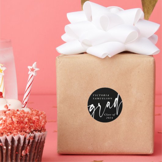 Personalisierter benutzerdefinierter Abschluss Runder Aufkleber (Party)