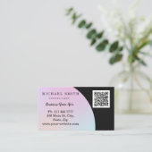 Personalisierter benutzerdefinierter Firmen-QR-Cod Visitenkarte (Stehend Vorderseite)