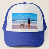 Personalisierter, benutzerdefinierter Foto- und Te Truckerkappe (Vorderseite)