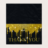 Personalisierter benutzerdefinierter Glitzer Tropf Visitenkarten (Außenseite Aufgefaltet)