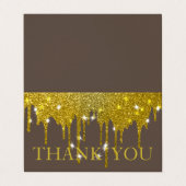 Personalisierter benutzerdefinierter Glitzer Tropf Visitenkarten (Außenseite Aufgefaltet)