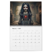 Personalisierter benutzerdefinierter Gothic-Horror Kalender (Feb 2027)