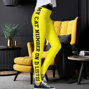 Personalisierter Benutzerdefinierter Katzen-Spruch Leggings