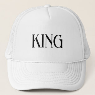 Personalisierter benutzerdefinierter King Text Whi Truckerkappe