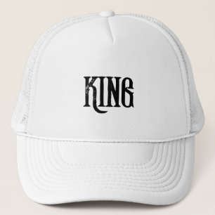Personalisierter benutzerdefinierter King Text Whi Truckerkappe