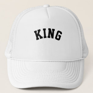 Personalisierter benutzerdefinierter King Text Whi Truckerkappe