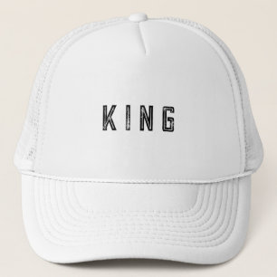 Personalisierter benutzerdefinierter King Text Whi Truckerkappe