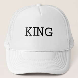 Personalisierter benutzerdefinierter King Text Whi Truckerkappe