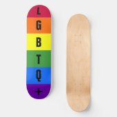 Personalisierter, benutzerdefinierter LGBTQ-Regenb Skateboard (Vorderseite)