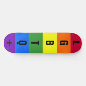 Personalisierter, benutzerdefinierter LGBTQ-Regenb Skateboard (Horizontal)