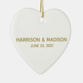 Personalisierter benutzerdefinierter Name Datum Ho Keramik Ornament (Rechts)