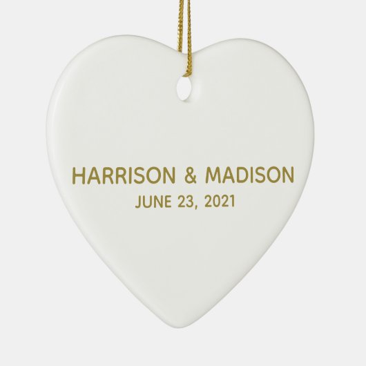 Personalisierter benutzerdefinierter Name Datum Ho Keramik Ornament (Rechts)