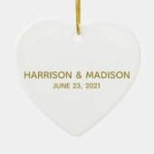 Personalisierter benutzerdefinierter Name Datum Ho Keramik Ornament (Vorne)