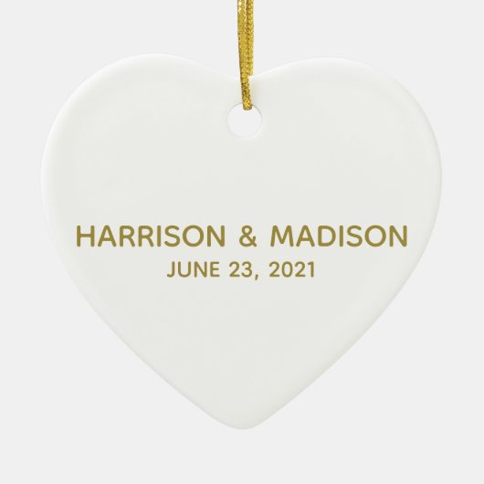 Personalisierter benutzerdefinierter Name Datum Ho Keramik Ornament (Vorne)