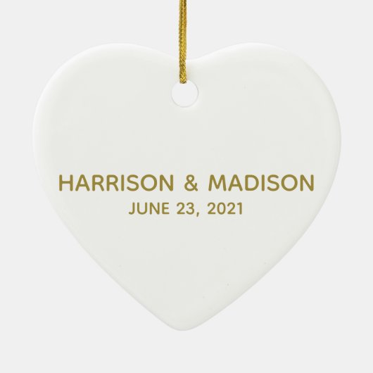 Personalisierter benutzerdefinierter Name Datum Ho Keramik Ornament (Hinten)