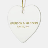 Personalisierter benutzerdefinierter Name Datum Ho Keramik Ornament (Links)