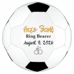 Personalisierter benutzerdefinierter Ringträger, H Fußball