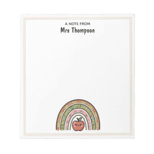 Personalisierter benutzerdefinierter Schul-Lehrer- Notizblock