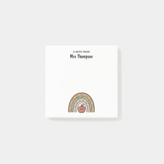 Personalisierter Benutzerdefinierter Schul-Lehrer- Post-it Klebezettel (Vorderseite)