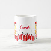 Personalisierter, benutzerdefinierter Text lächelt Kaffeetasse (Mittel)