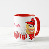 Personalisierter, benutzerdefinierter Text lächelt Tasse (VorderseiteRechts)