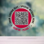 Personalisierter benutzerdefinierter Text - QR-Cod Acrylschild (Neutral)