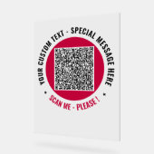 Personalisierter benutzerdefinierter Text - QR-Cod Acrylschild (Winkel)