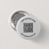 Personalisierter benutzerdefinierter Text-QR-Code- Button (Vorne & Hinten)