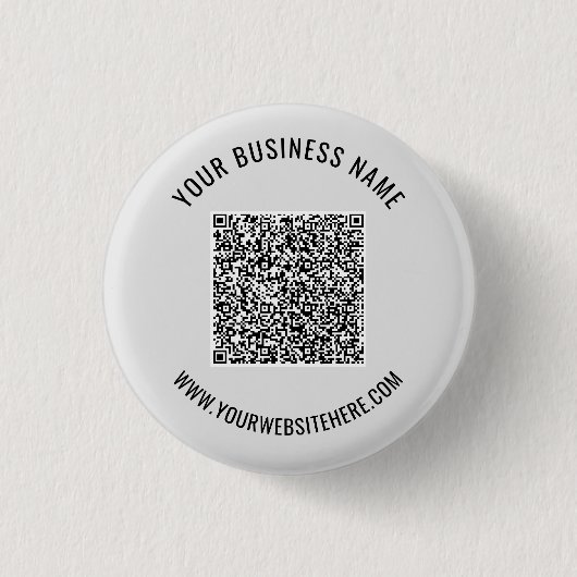 Personalisierter benutzerdefinierter Text-QR-Code- Button (Vorderseite)