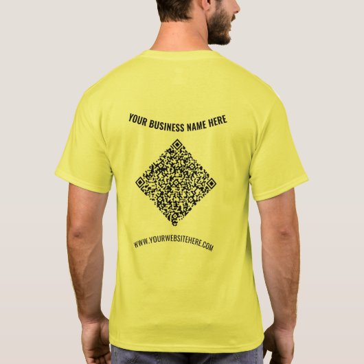 Personalisierter benutzerdefinierter Text - QR-T - T-Shirt (Rückseite)