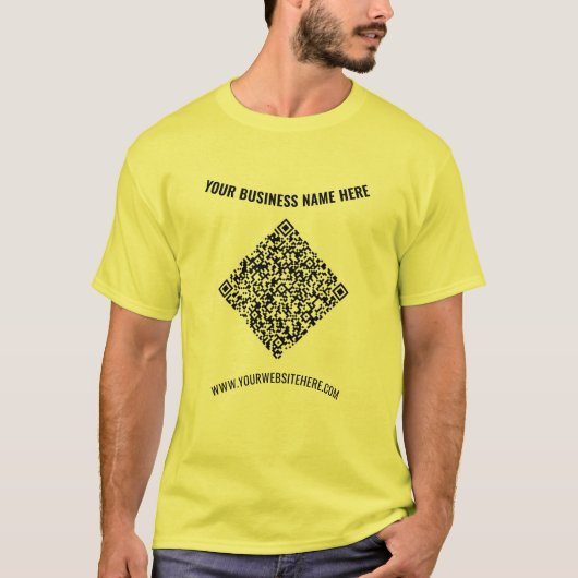 Personalisierter benutzerdefinierter Text - QR-T - T-Shirt (Vorderseite)
