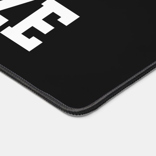 Personalisierter, benutzerdefinierter Text Schwarz Schreibtischunterlage (Ecke)