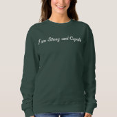 Personalisierter benutzerdefinierter Text Stilvoll Sweatshirt (Vorderseite)