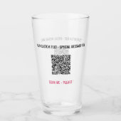 Personalisierter benutzerdefinierter Text und QR-C Glas (Vorderseite)